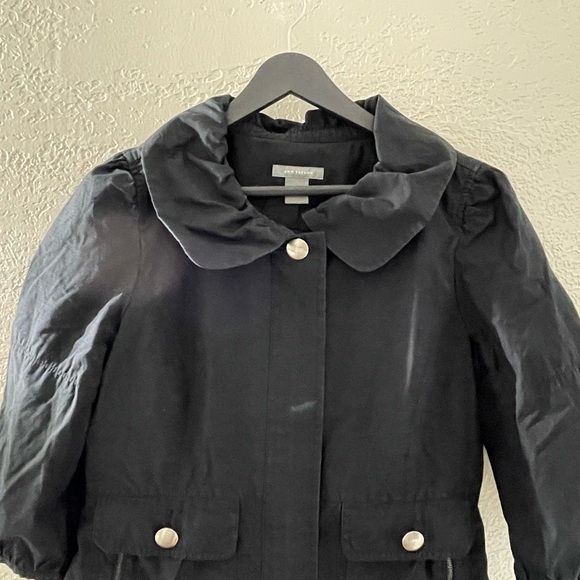 Y2K Ann Taylor Business Casual Black 3/4 Sleeve Button Up Jacket Size‎ Medium - Picture 2 of 12